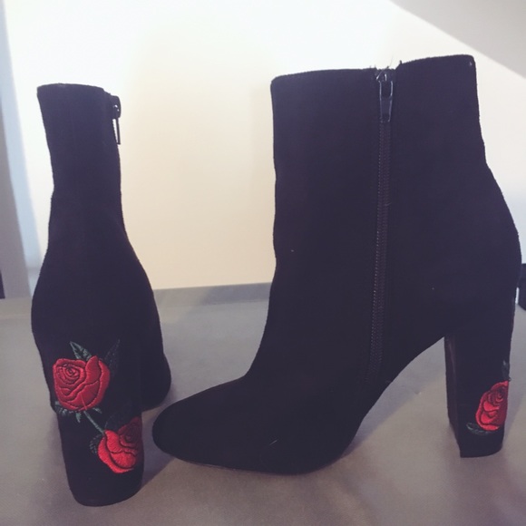 Charlotte Russe Shoes - Rose Black High heel booties